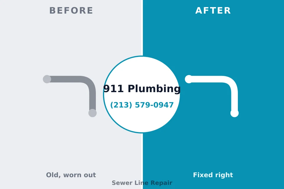 Before and after: plumbing repair Nicoma Park, OK